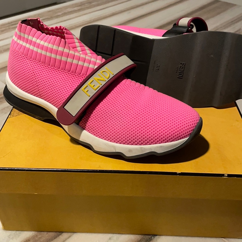 Fendi hot pink sneakers